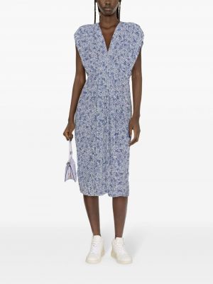Sukienka midi z nadrukiem w abstrakcyjne wzory Marant Etoile