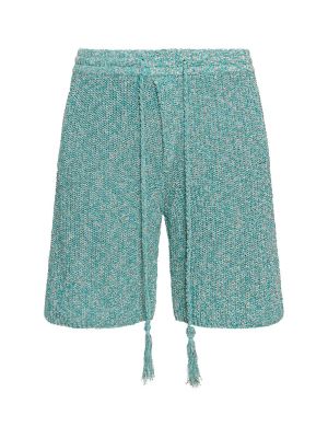 Shorts en coton en tricot Alanui bleu