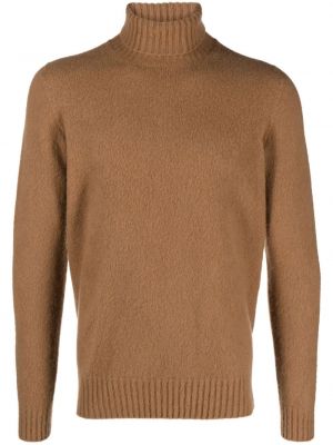 Вълнен пуловер Drumohr кафяво