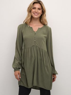 Платье-рубашка Kaffe зеленое