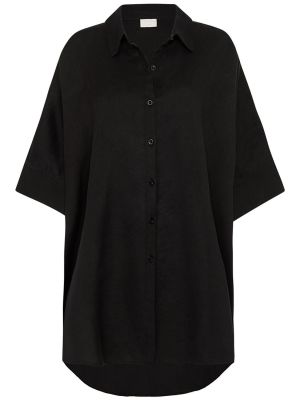 Camisa de lino de viscosa Posse negro