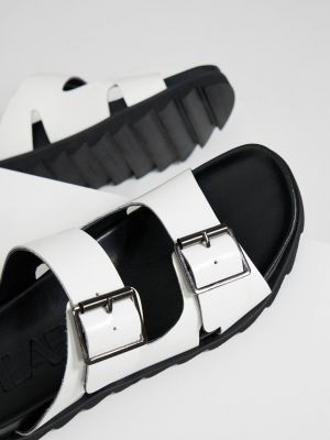 Sandale din piele cu platformă Answear Lab alb