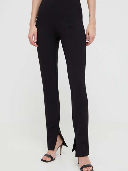 Jednobarevné kalhoty s vysokým pasem Marciano Guess černé