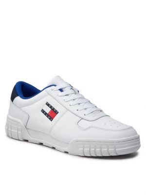 Δερμάτινα sneakers Tommy Jeans λευκό