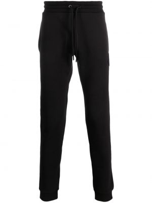 Bavlnené teplákové nohavice Moncler čierna