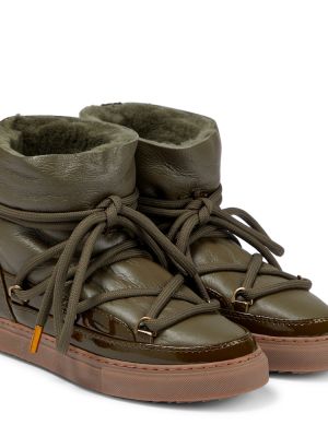 Кожени зимни обувки за сняг Inuikii зелено