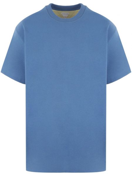 Βαμβακερή μπλούζα Bottega Veneta μπλε