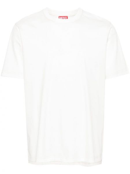 Bavlněné tričko Diesel bílé