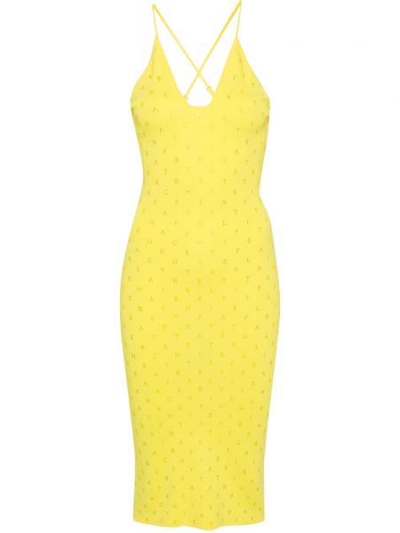 Midi haljina Elisabetta Franchi žuta