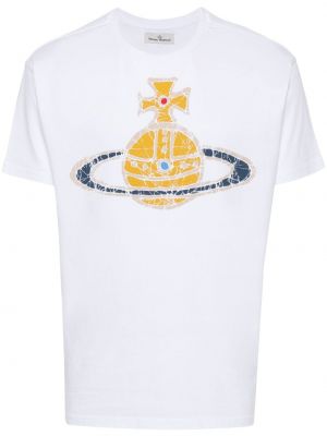 Bavlnené tričko s potlačou Vivienne Westwood biela
