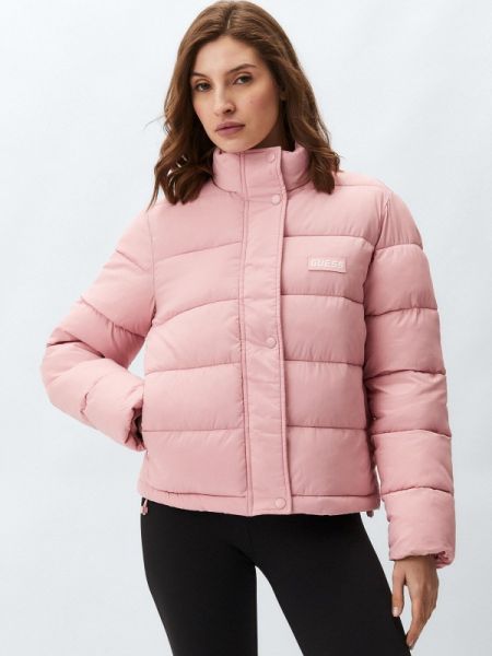 Утепленная демисезонная куртка Guess розовая