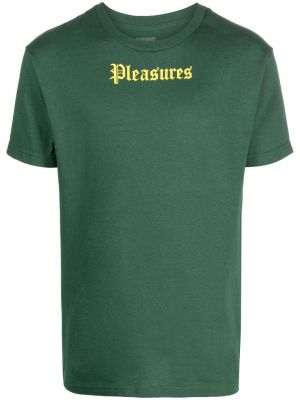 Pamut póló nyomtatás Pleasures zöld