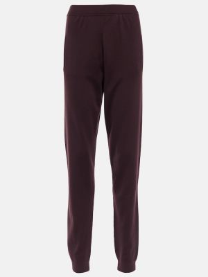 Vlněné sportovní kalhoty Saint Laurent fialové