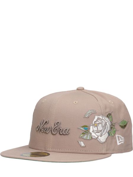 Gėlėtas kepurė su snapeliu New Era smėlinė