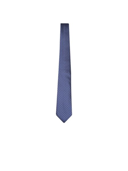 Jedwabny krawat Canali niebieski