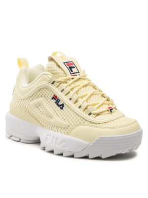 Sneakers με διαφανεια από διχτυωτό Fila Disruptor κίτρινο