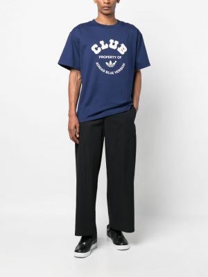 T-shirt mit print mit rundem ausschnitt Adidas blau