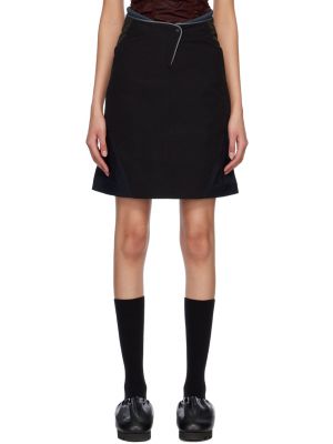 Черная юбка-миди со вставками Hyein Seo
