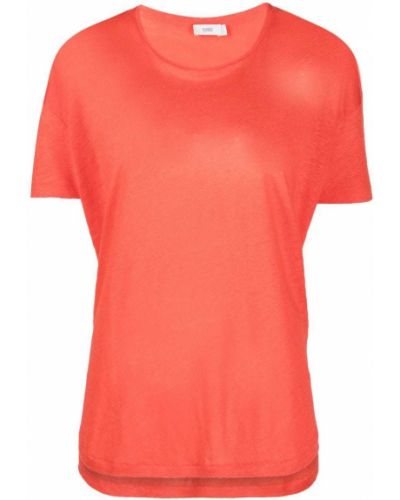 Прилепнала тениска с кръгло деколте Closed оранжево