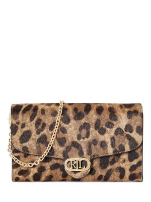Леопардовая сумка через плечо с принтом Ralph Lauren коричневая