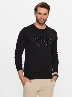 Priliehavý sveter Guess čierna