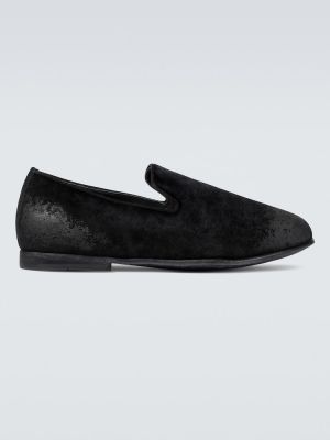 Pantofi loafer de catifea Dolce&gabbana negru