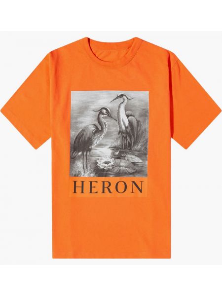 Оранжевая футболка Heron Preston