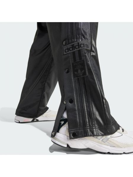 Pantalon en tissu en coton Adidas noir