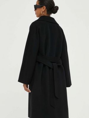 Oversized vlněný kabát Weekend Max Mara černý