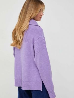 Gyapjú pulóver Beatrice B lila