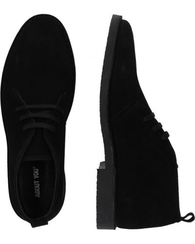 Pantofi cu șireturi About You negru