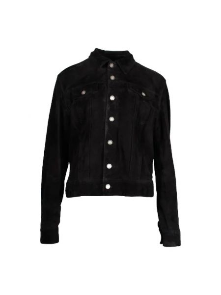 Kurtka zamszowa retro Yves Saint Laurent Vintage czarna