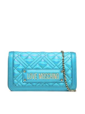 Pisemska torbica Love Moschino modra