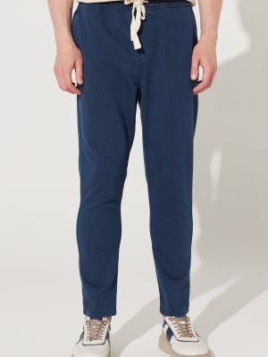 Spodnie slim fit bawełniane z kieszeniami Altinyildiz Classics niebieskie