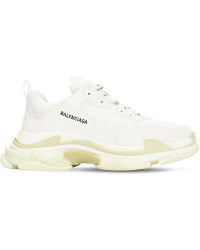 Sneakerși plasă Balenciaga Triple S alb