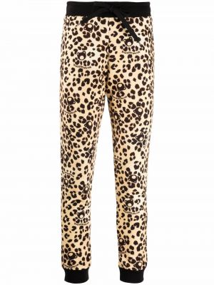 Pantalones de chándal con estampado leopardo Moschino