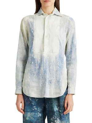 Льняная рубашка с длинным рукавом Ralph Lauren Collection Льняная рубашка с длинным рукавом Ralph Lauren Collection