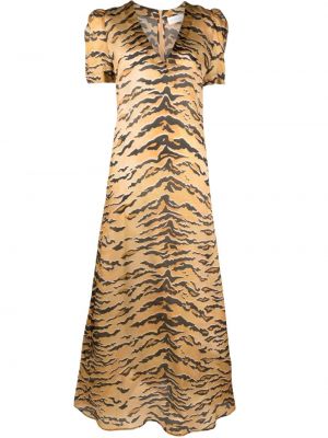 Robe longue à imprimé et imprimé rayures tigre Zimmermann