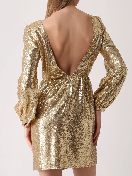 Коктейльное платье с пайетками Saloni золотое