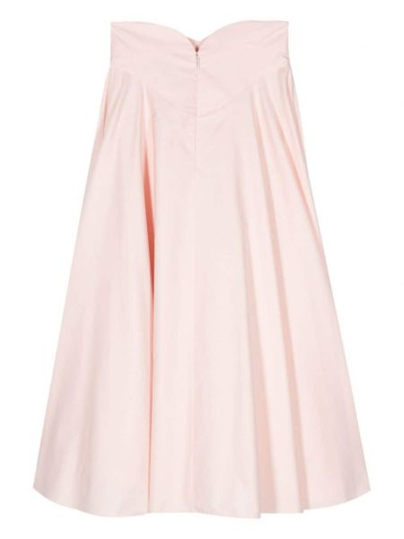 Bavlněné midi sukně Alexander Mcqueen růžové