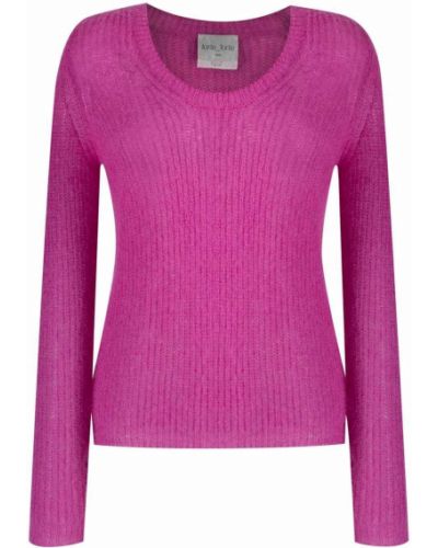 Jersey de punto con escote v de tela jersey Forte Forte rosa