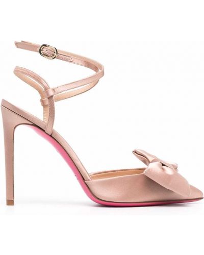 Sandalias con lazo de raso con tacón Dee Ocleppo rosa