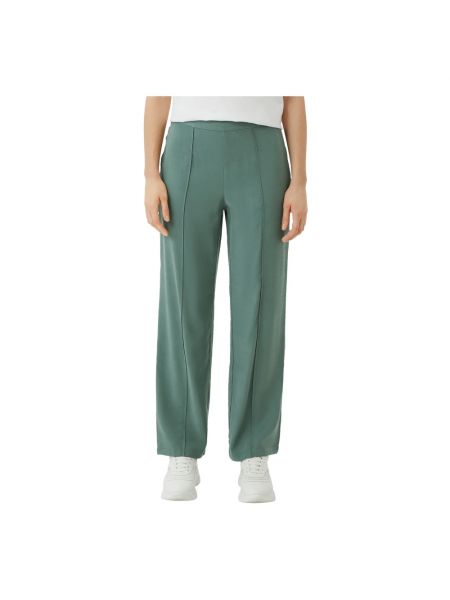 Pantalones con cremallera Comma verde