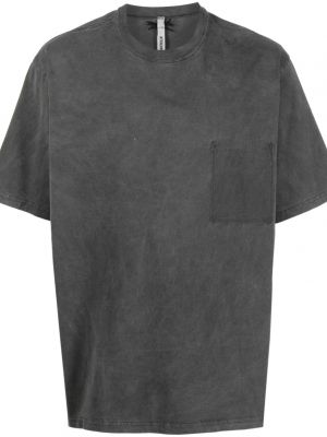 T-shirt aus baumwoll mit taschen Attachment grau