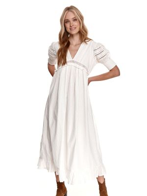 Φόρεμα σε φαρδιά γραμμή Top Secret λευκό