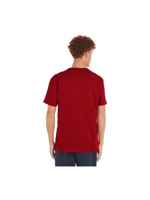 Camisa vaquera de algodón Tommy Jeans rojo