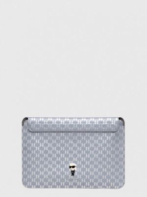 Laptop táska Karl Lagerfeld ezüstszínű