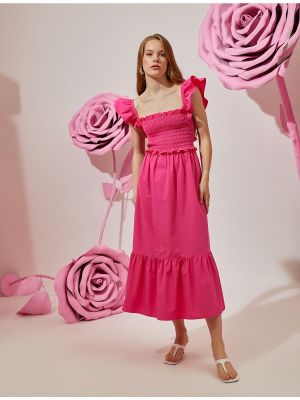 Košeľové šaty Koton ružová