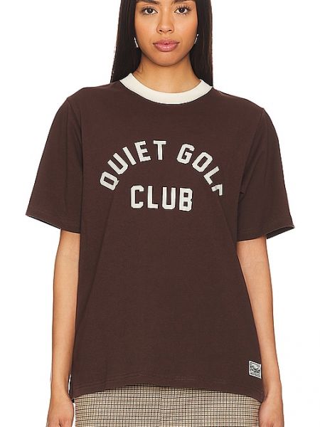 T-shirt Quiet Golf marron