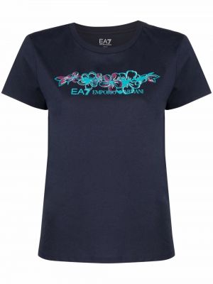 T-shirt bawełniana z printem Ea7 Emporio Armani